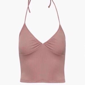 Aritzia Sunday Best Polly Halter Top Size Small in Rose
